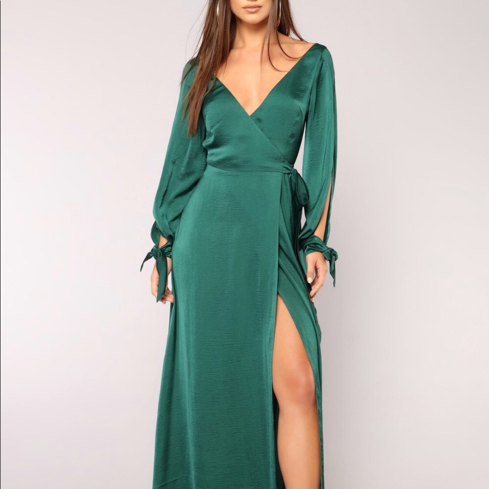 Gorgeous green wrap dress
